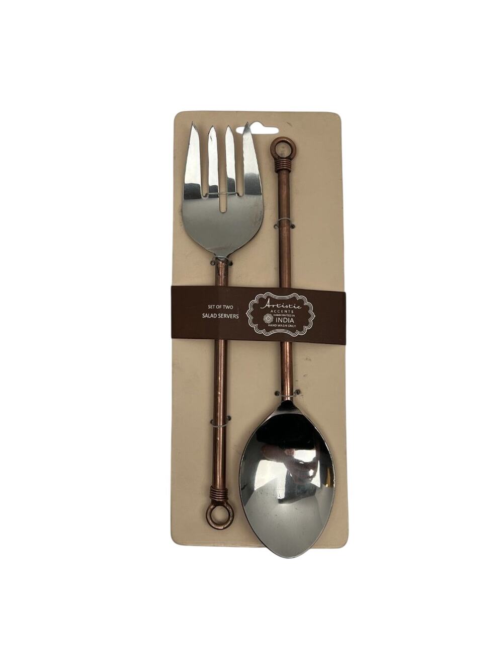 Set of Metal Salad Servers (Fork/Spoon) - NWT